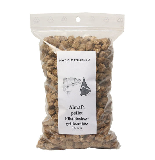 Almafa pellet füstöléshez , grillezéshez 0,5 liter