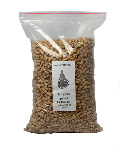 Bükkfa pellet, füstöléshez grillezéshez, bükk pellet 2 liter