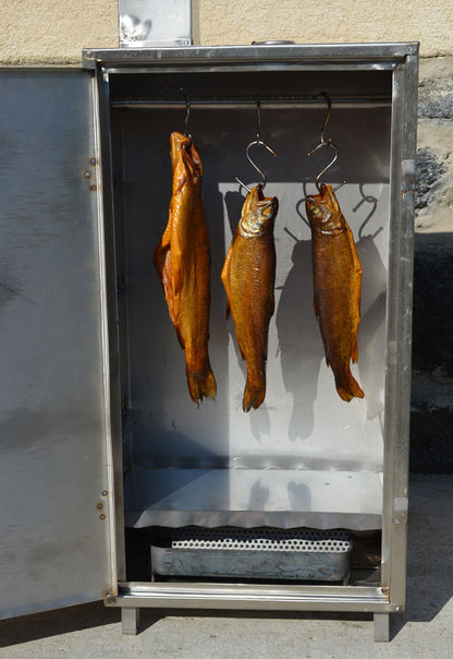Bőrönd halfüstölő, smoker, BBQ sütő, grillező, füstölő